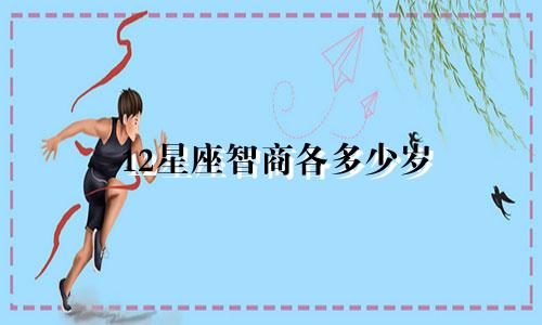 12星座智商各多少岁