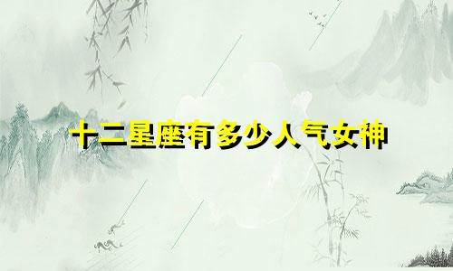 十二星座有多少人气女神