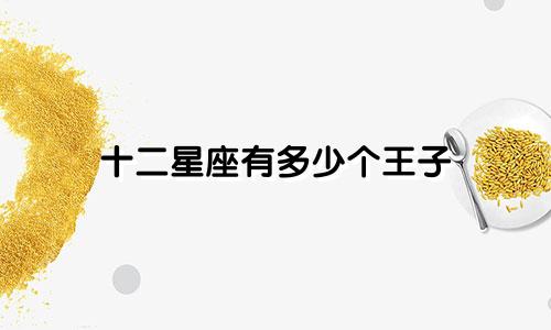 十二星座有多少个王子