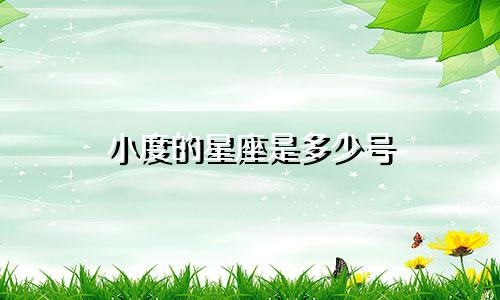 小度的星座是多少号