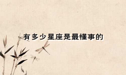 有多少星座是最懂事的