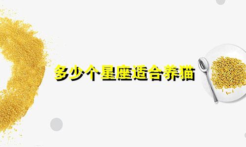 多少个星座适合养猫