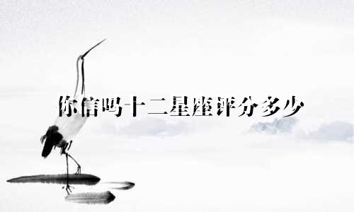 你信吗十二星座评分多少