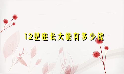 12星座长大能有多少钱