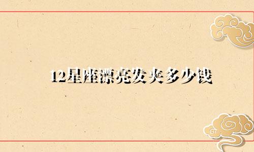 12星座漂亮发夹多少钱