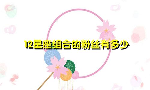 12星座组合的粉丝有多少