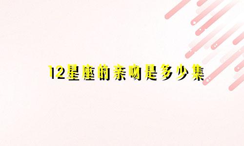 12星座的亲吻是多少集