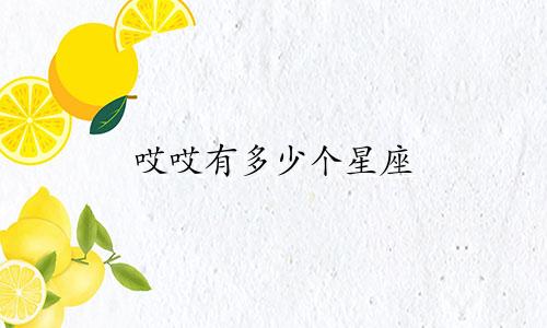 哎哎有多少个星座