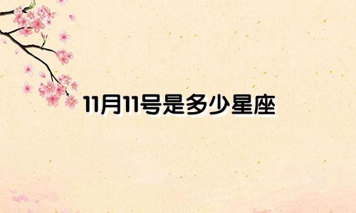 11月11号是多少星座