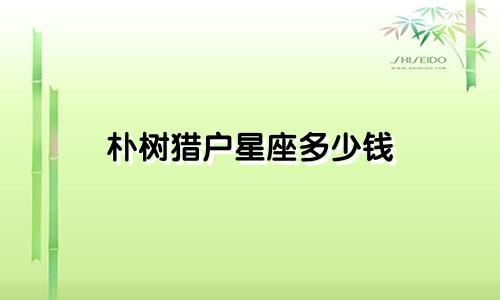 朴树猎户星座多少钱