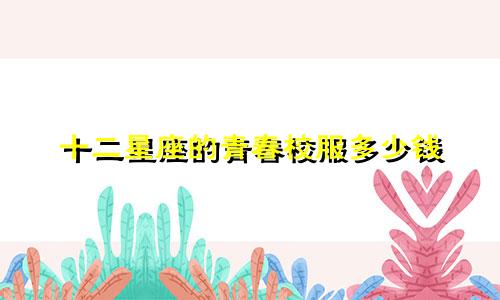 十二星座的青春校服多少钱
