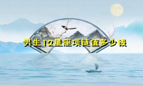 男生12星座项链值多少钱