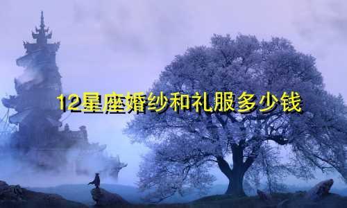 12星座婚纱和礼服多少钱