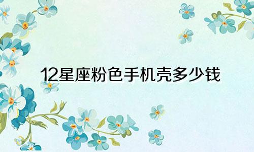 12星座粉色手机壳多少钱