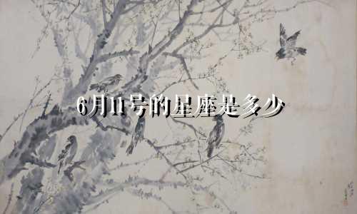 6月11号的星座是多少