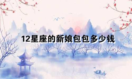 12星座的新娘包包多少钱