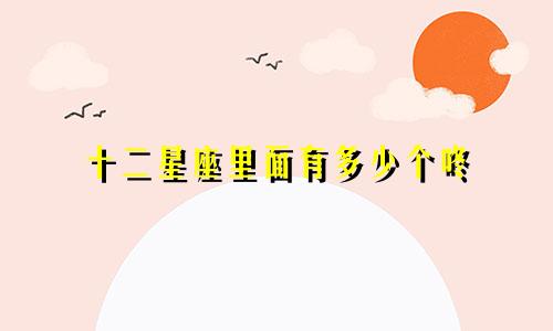 十二星座里面有多少个咚