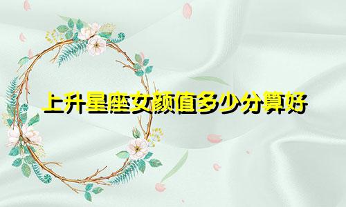 上升星座女颜值多少分算好