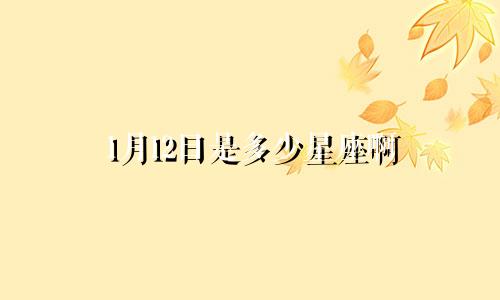 1月12日是多少星座啊