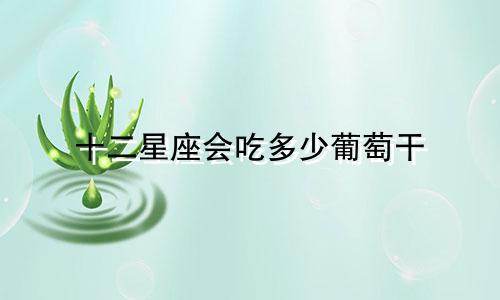 十二星座会吃多少葡萄干
