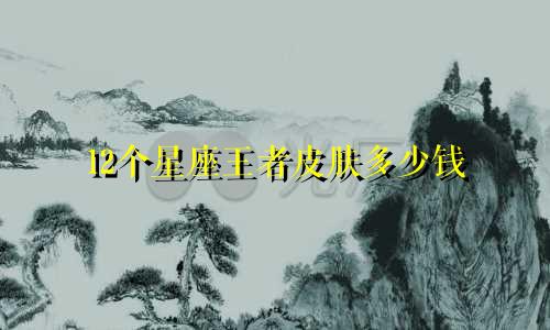 12个星座王者皮肤多少钱