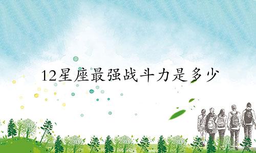 12星座最强战斗力是多少