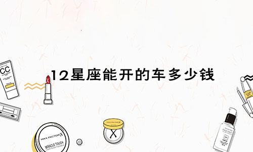 12星座能开的车多少钱
