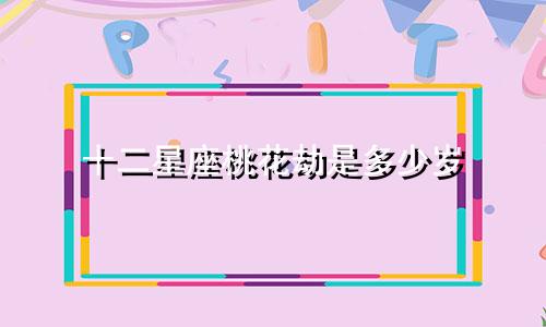 十二星座桃花劫是多少岁