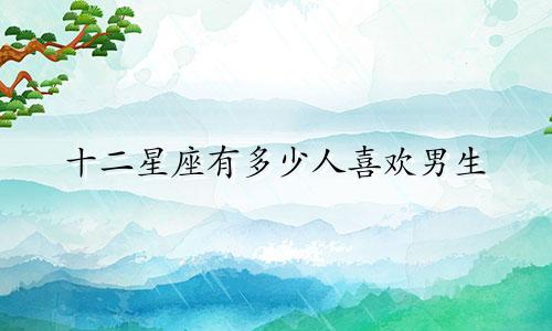 十二星座有多少人喜欢男生