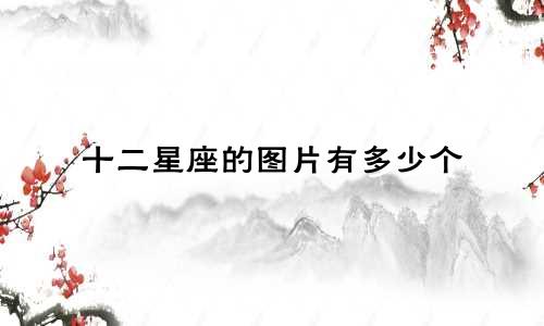 十二星座的图片有多少个