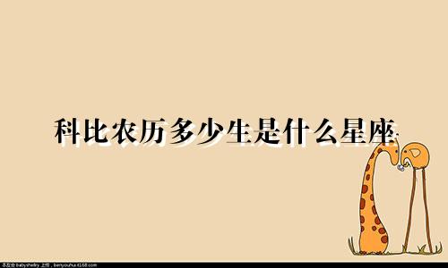 科比农历多少生是什么星座