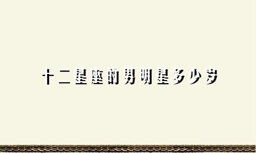 十二星座的男明星多少岁