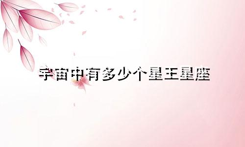 宇宙中有多少个星王星座