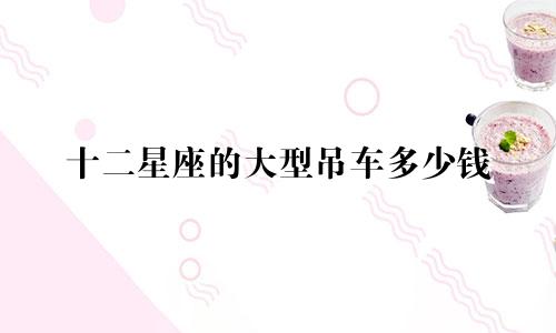 十二星座的大型吊车多少钱