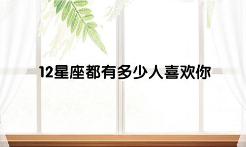 12星座都有多少人喜欢你
