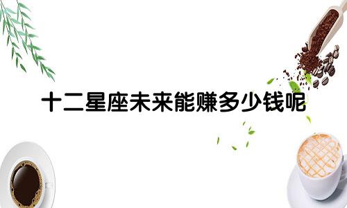 十二星座未来能赚多少钱呢