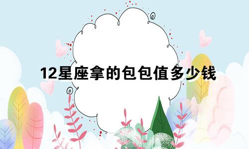12星座拿的包包值多少钱