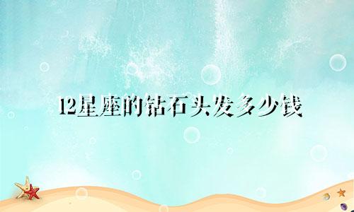 12星座的钻石头发多少钱