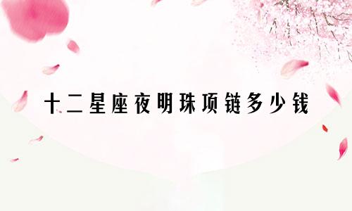 十二星座夜明珠项链多少钱
