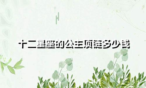 十二星座的公主项链多少钱