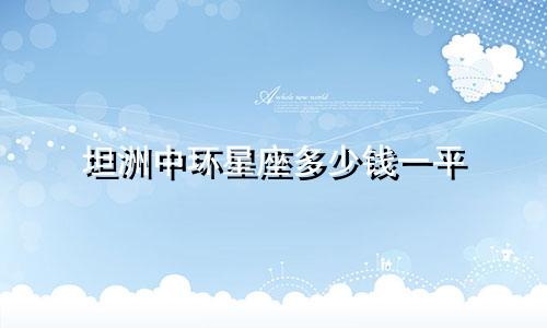 坦洲中环星座多少钱一平