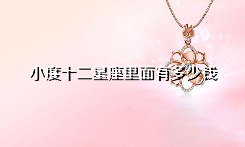 小度十二星座里面有多少钱