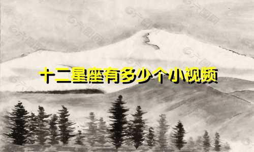 十二星座有多少个小视频