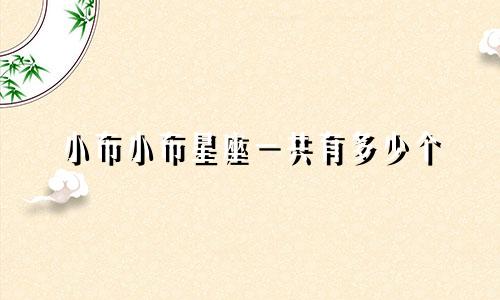 小布小布星座一共有多少个