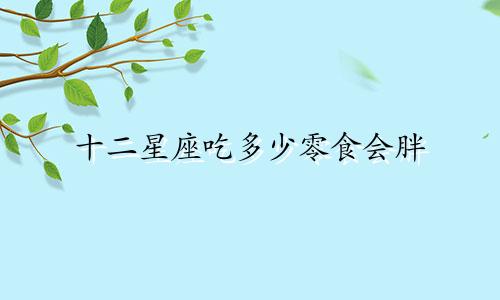 十二星座吃多少零食会胖