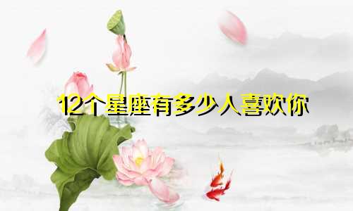 12个星座有多少人喜欢你