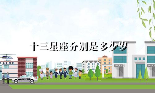 十三星座分别是多少岁