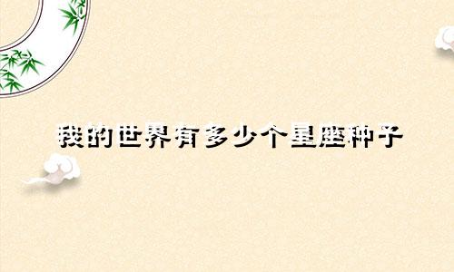 我的世界有多少个星座种子