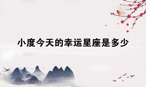 小度今天的幸运星座是多少