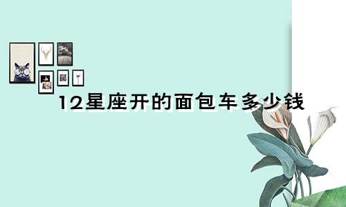 12星座开的面包车多少钱